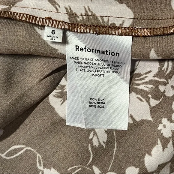 Reformation Oaklie silk dress. - Picture 9 of 14